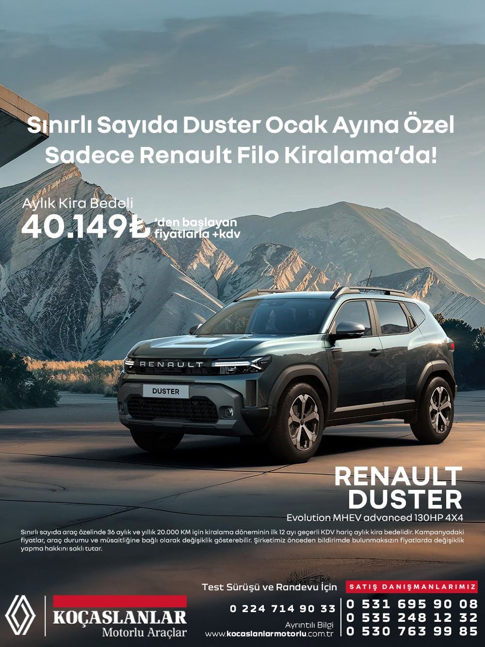 Güçlü duruş, her yol koşulunda güven